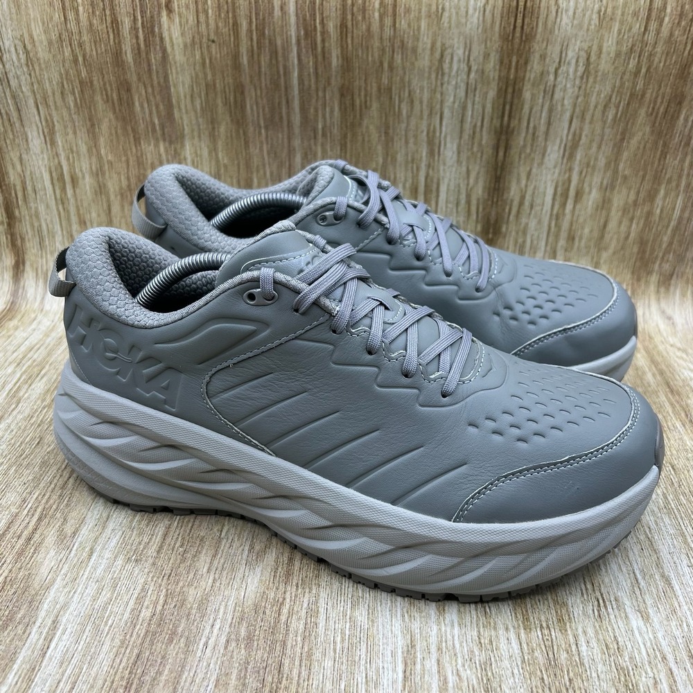 Hoka One One Bondi SR Men's Size 11.5 2E Olive Slip Resistant Shoe 1129350 OZB